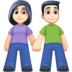 👫🏻 woman and man holding hands: light skin tone display on Facebook